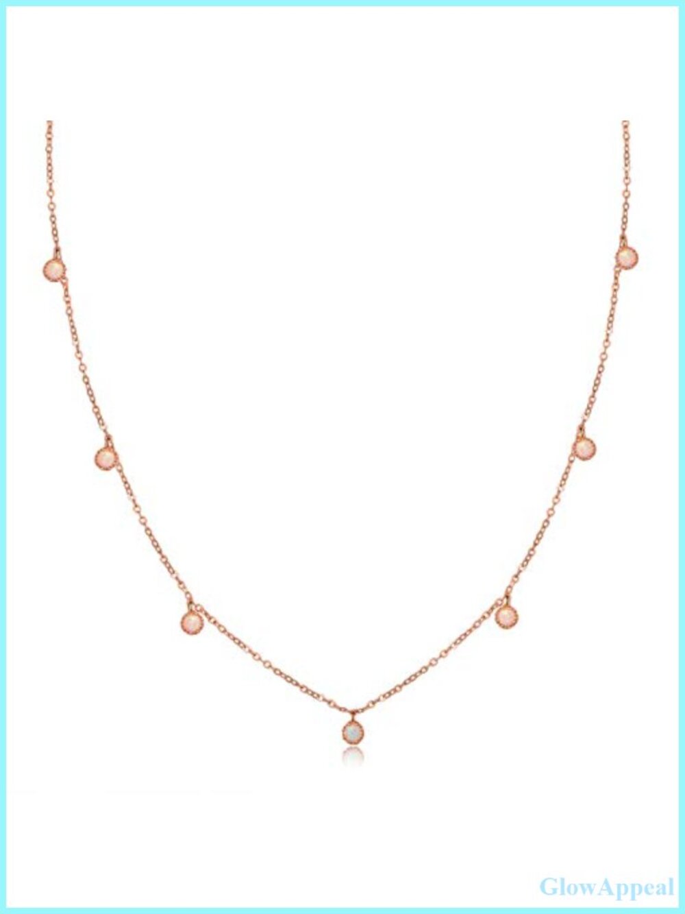 18K White & Rose Gold Plated Created Fire Opal Pendant Necklace 18in
